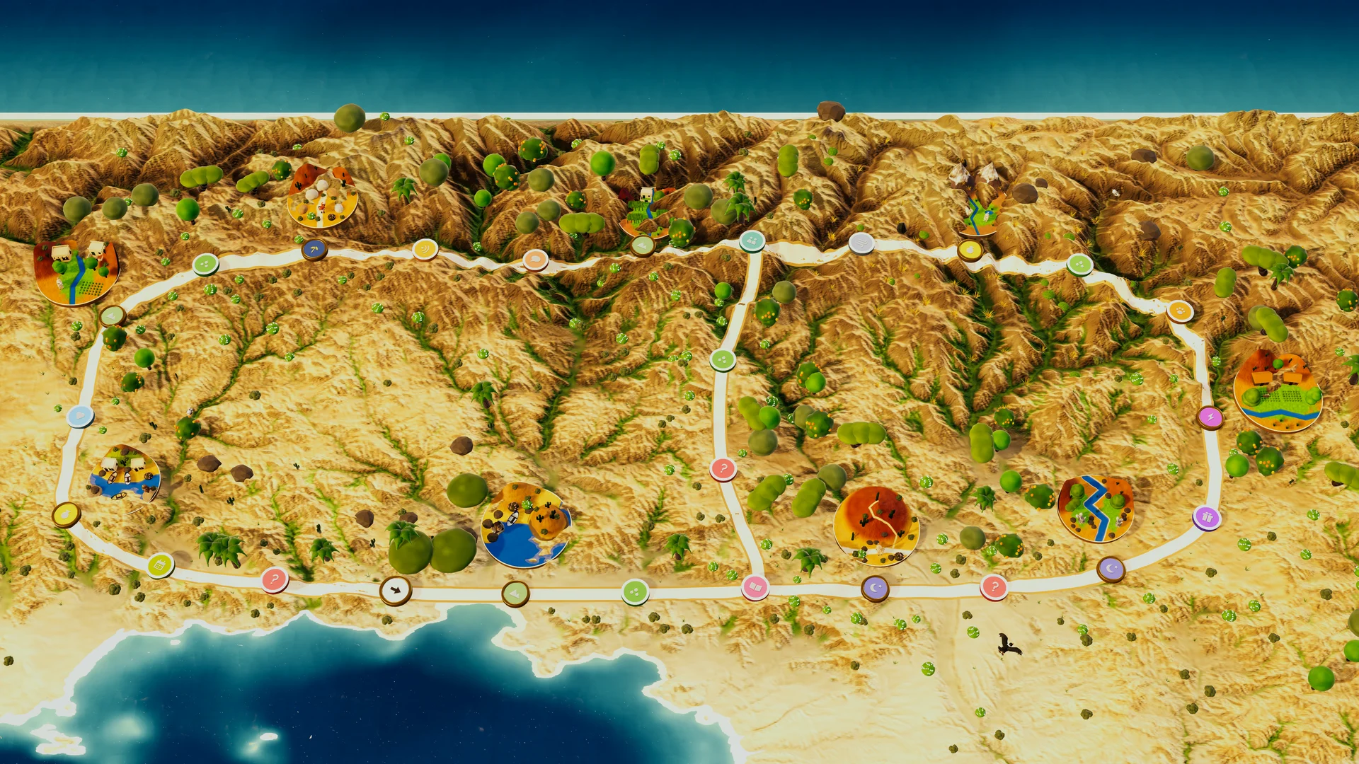 Tablero del territorio Diaguita en el juego